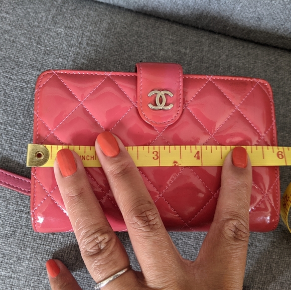 Chanel (Authentic) Patent Tri-fold Quilted Wallet - Picture 13 of 15